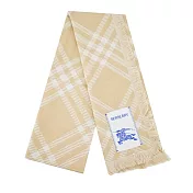 BURBERRY格紋絲毛混紡圍巾 沙色