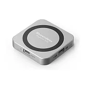 MiraScreen M.2 NVMe 磁吸固態硬碟盒(風扇散熱)行動硬碟盒 OTG 硬碟盒 支援MagSafe磁吸 -銀色