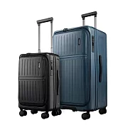 cctogo ∣ 26吋+20吋立可開煞車旅箱 多色選 26吋 煙幕藍+20吋探索黑