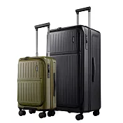 cctogo ∣ 30吋+20吋立可開煞車旅箱 多色選 30吋 探索黑+20吋森蕨綠