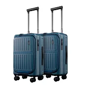 cctogo ∣ 20吋+20吋立可開煞車旅箱 多色選 20吋 煙幕藍+20吋煙幕藍