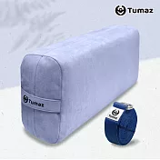 【Tumaz月熊健身】40&50D雙面硬度麂皮細緻絨瑜珈枕 (附贈伸展帶)可拆式枕套 穹蒼藍