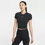 NIKE AS W NSW NK CHLL KNT CRP 女短袖上衣-HF9539011 L 黑色