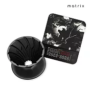 【Matrix X HARIO】M2 Pro AI大師 咖啡秤+α 阿爾法錐形凹肋陶瓷濾杯01黑組合