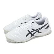 Asics 足球鞋 DS Light Club TF 2E 寬楦 男女鞋 白黑 皮革 緩衝 抓地 運動鞋 亞瑟士 1103A112101 24.5cm WHITE/BLACK
