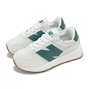 New Balance 休閒鞋 370 寬楦 中童 小朋友 白 綠 復古 膠底 運動鞋 NB PH370SG-W 20cm WHITE/GREEN