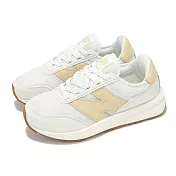 New Balance 休閒鞋 370 寬楦 中童 小朋友 白 卡其 復古 膠底 運動鞋 NB PH370SV-W 19cm WHITE/KHAKI