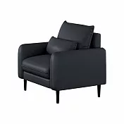 IDEA-輕奢貓抓皮蓬鬆單人沙發/兩色可選 深灰色