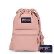 JANSPORT -DRAW SACK 校園系列束口後背包 -玫瑰粉