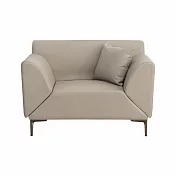 IDEA-百變翻轉扶手功能皮沙發(單人款.兩色可選.運費另計) 卡其色