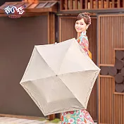 【雨之戀】降溫10℃涼感扁摺疊傘_雪紡 外白內黑