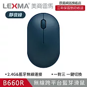 LEXMA B660R 無線跨平台藍牙滑鼠-靜夜綠 靜夜綠