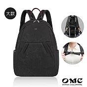 【OMC】輕盈紙感甜美系休閒旅行後背包(大款)33571(共5色) 黑色
