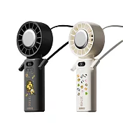 SHIBUDI尋寶獅 & SOTHING 向物折疊冰敷高速手持風扇 - 渦輪Ice (滿版小頭白色/太空獅黑灰) (可隨身上飛機) 白色滿版小頭