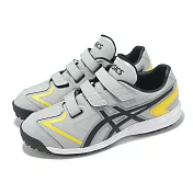 Asics 棒壘球鞋 Neorevive TR 3 男鞋 灰 黃 魔鬼氈 皮革 抓地 教練鞋 1123A042020 26cm PIEDMONT GREY/BLACK