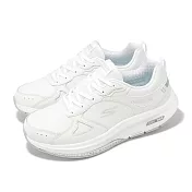 Skechers 休閒鞋 Go Walk Workout Walker-Audrie 寬楦 女鞋 白 固特異橡膠 碳板 124926WWSL 25.5cm WHITE/SILVER