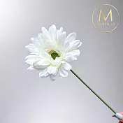 【Floral M】夏日繽紛小太陽非洲菊純潔白仿真花花材（3入組）