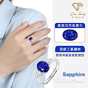 【CF鑽飾】女戒《深情》1克拉培育藍寶石 戒指