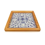 【C’est Chic】柏詩南景德鎮青花瓷方茶盤-幅30.5cm-4色可選 原木