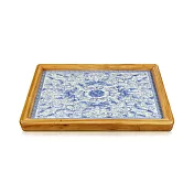 【C’est Chic】清盞香茗景德鎮青花瓷方茶盤-幅39cm-5色可選 原木