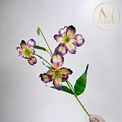 【Floral M】莫內花園愛麗絲鳶尾花安娜紫仿真花花材（1入組）