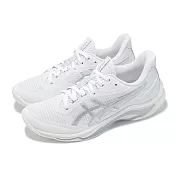 Asics 排球鞋 Netburner Ballistic FF 4 女鞋 男鞋 白 灰 緩衝 室內運動 亞瑟士 1052A083100 23.5cm WHITE/PURE SILVER