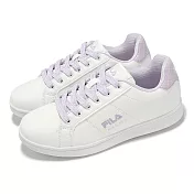 Fila 休閒鞋 Inheritance 3 女鞋 白 紫 低筒 皮革 小白鞋 斐樂 5C923Z199 23cm WHITE/PURPLE