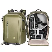 Prowell 26L大容量多功能專業攝影後背包 2機多鏡內部自由收納 網紅創作者攝影器材包 WIN-23398 橄欖綠