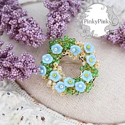 【PinkyPinky Boutique】鍍14K金 童話感風鈴花 花朵別針 / 胸花 (倩綠)