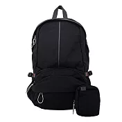 agnes b.HOMME.尼龍後背包 黑