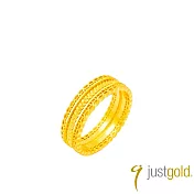 【Just Gold 鎮金店】金緻蕾語 黃金戒指 港圍 13  金色