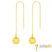 【Just Gold 鎮金店】日月星光 黃金耳環