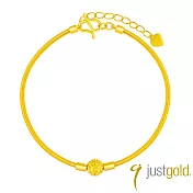 【Just Gold 鎮金店】愛凝結 黃金手環 (網路限定)
