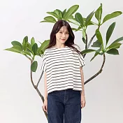 好我_Brook簡約寬鬆條紋T恤上衣 FREE 黑白條