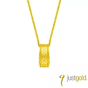 【Just Gold 鎮金店】雙影-窄 黃金吊墜(不含鍊)