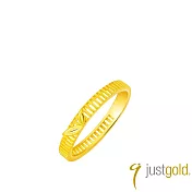 【Just Gold 鎮金店】良緣．竹夢-窄 黃金對戒 港圍 13  金色
