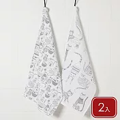 《NOW》純棉擦拭布2入 - 貓派對76x51cm