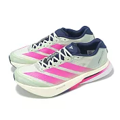 adidas 競速跑鞋 Adizero Boston 13 M 男鞋 綠 粉紅 緩衝 訓練 運動鞋 愛迪達 HQ4912 26.5cm GREEN/PINK