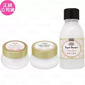 SABON 綠玫瑰 植系髮肌三部曲禮盒(賦活天竺葵死海鹽頭皮磨砂膏20g+綠玫瑰淨潤洗髮乳50ml+綠玫瑰三效修護煥髮膜15ml)(公司貨)