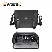 Prowell 一機兩鏡相機包 休閒攝影包 相機斜背包 側背包 相機跨肩包 WIN-23488 黑色