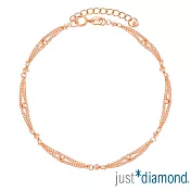 【Just Diamond】珠環心韻 18K玫瑰金手鍊(網路限定)