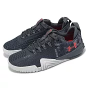 Under Armour 訓練鞋 W TriBase Reign 6 Q1 女鞋 灰 紅 緩衝 支撐 運動鞋 UA 3027353100 24.5cm GREY/RED