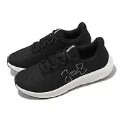 Under Armour 慢跑鞋 Charged Pursuit 3 BL 男鞋 黑 白 緩震 運動鞋 UA 3026523001 23.5cm BLACK/WHITE