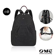 【OMC】輕盈紙感甜美系休閒旅行後背包(小款)33570(共5色) 黑色