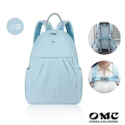 【OMC】輕盈紙感甜美系休閒旅行後背包(小款)33570(共5色) 粉嫩藍