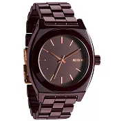 NIXON The CERAMIC TIME TELLER 輕質時尚陶瓷都會腕錶-咖啡