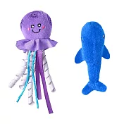 ZippyPaws 海底總動員-小水母&小鯨魚 | 貓玩具 貓草玩具 紓壓玩具 貓薄荷 寵物玩具