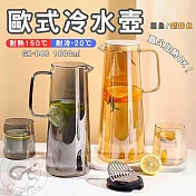 【GlassKing】GK-846 1800ml 歐式冷水壺 玻璃冷水壺 耐熱泡茶壺 #304不鏽鋼過濾片 大容量冷水壺 黑色