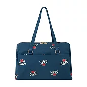 agnes b.  heart帆布波士頓包-大- 土耳其藍