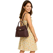 【ZENDAR】台灣總代理 限量1折 頂級小牛皮手提包後背包 亞朵系列 全新專櫃展示品 酒紅色